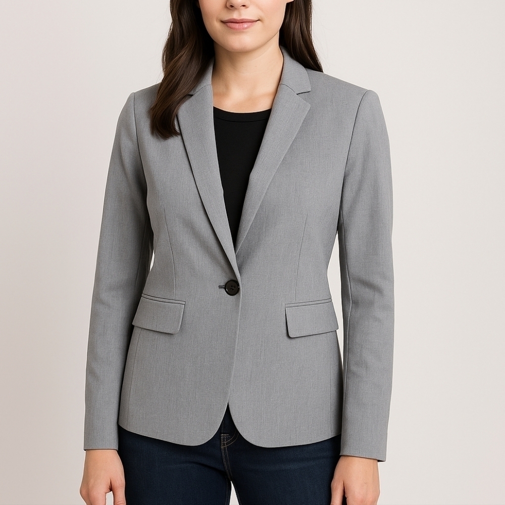 RW&CO. Gray Tailored Blazer with Notched Lapels